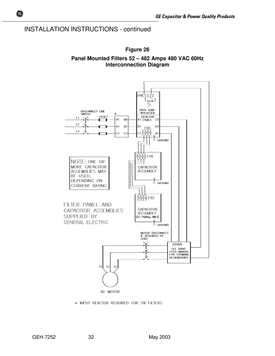 GE SERIES B 480 user manual Installation Instructions 