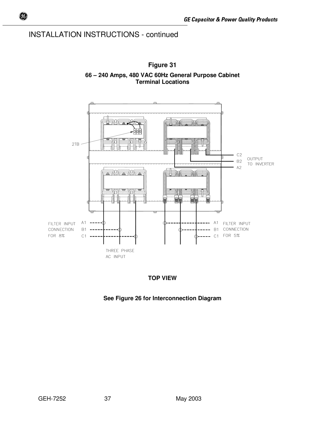 GE SERIES B 480 user manual Installation Instructions 