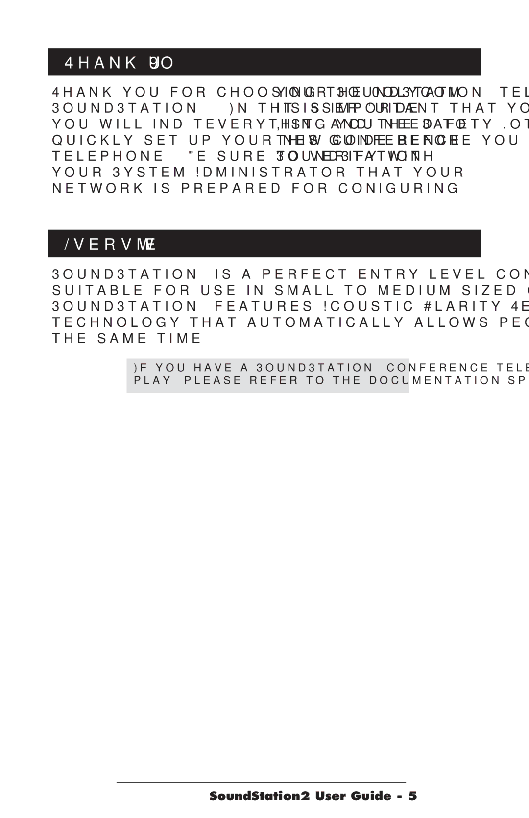 GE SoundStation2 manual Thank You, Overview 