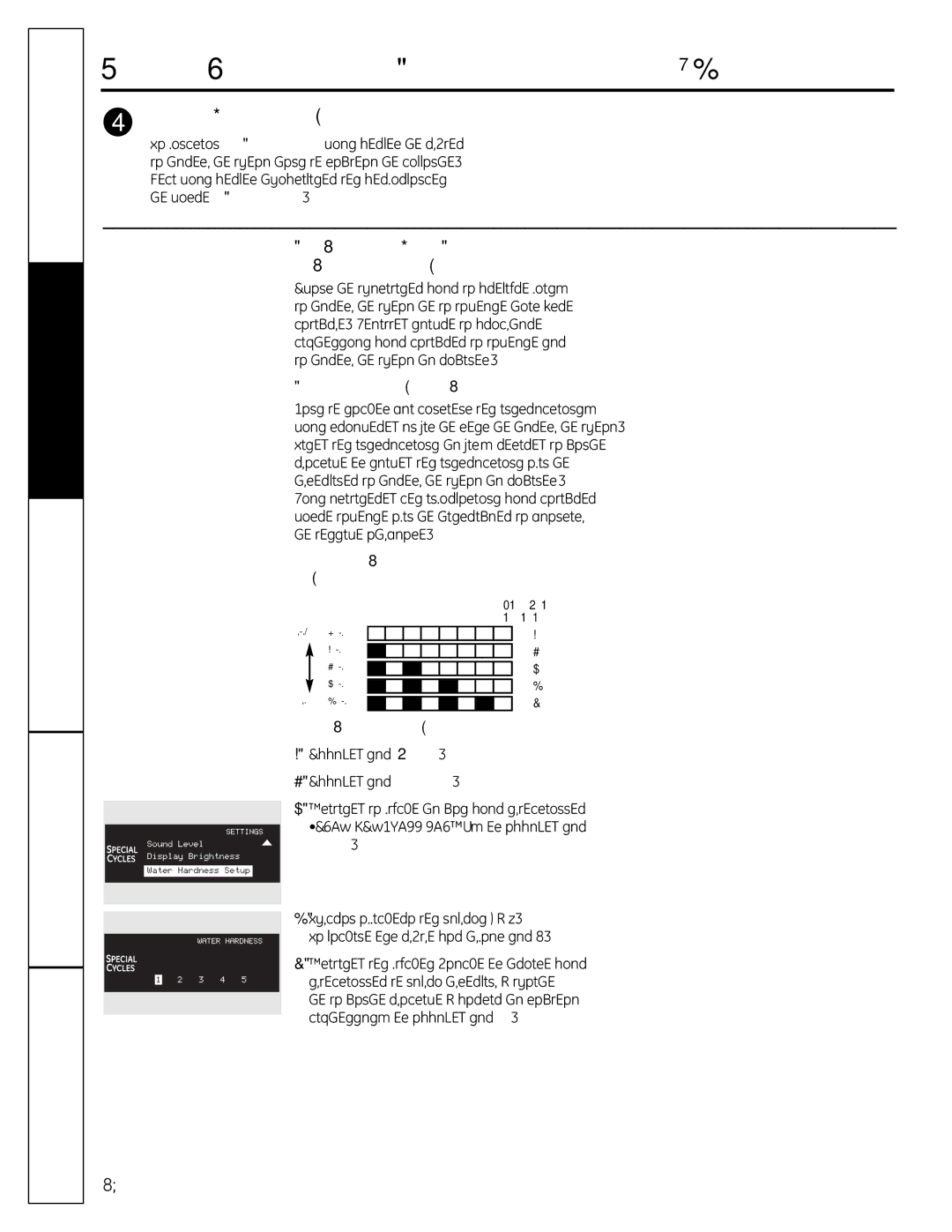 GE SPBD880 installation instructions Propos des fonctions du socle SmartDispense, Régler le niveau de dureté de l’eau 