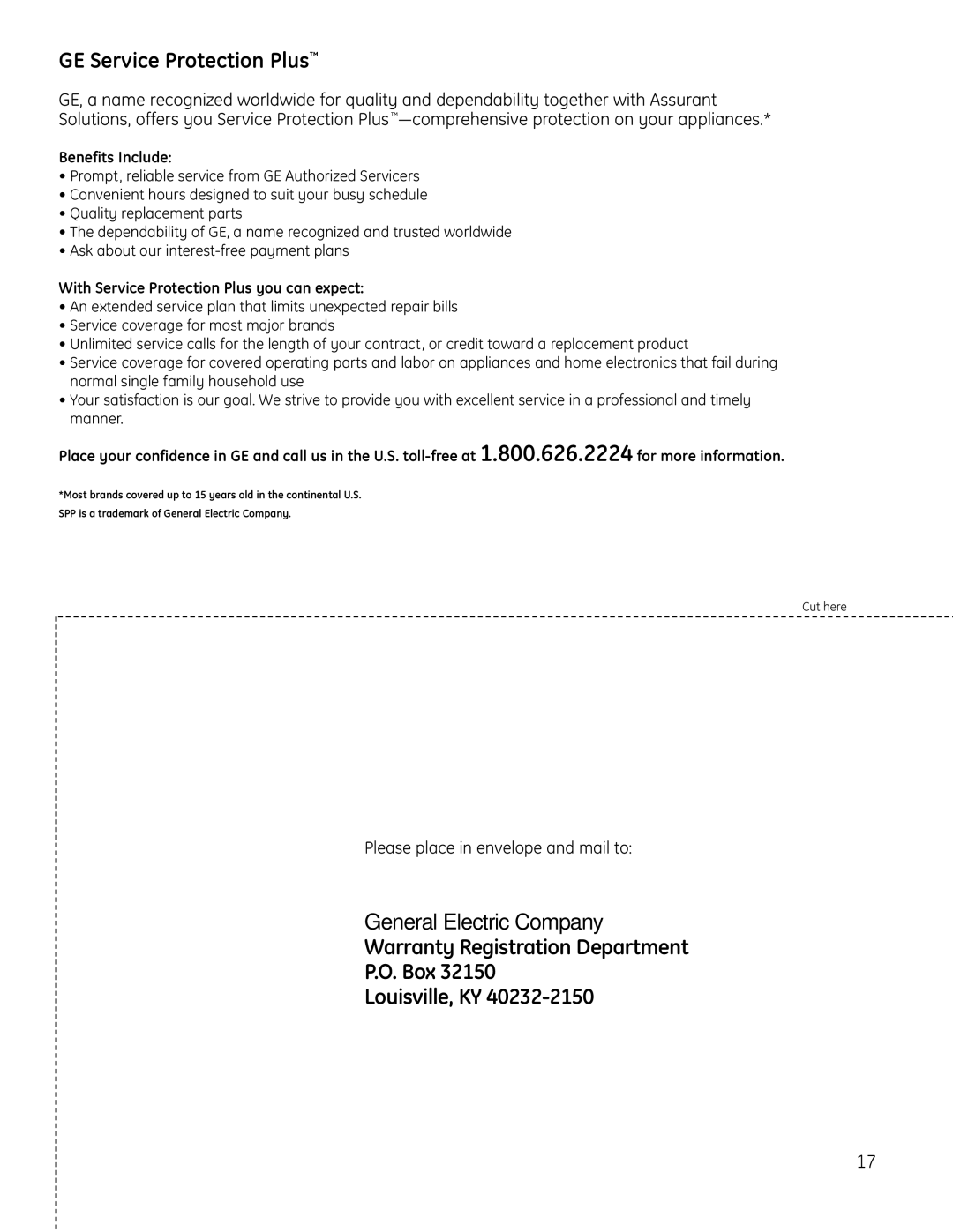 GE SPBD880 installation instructions General Electric Company 