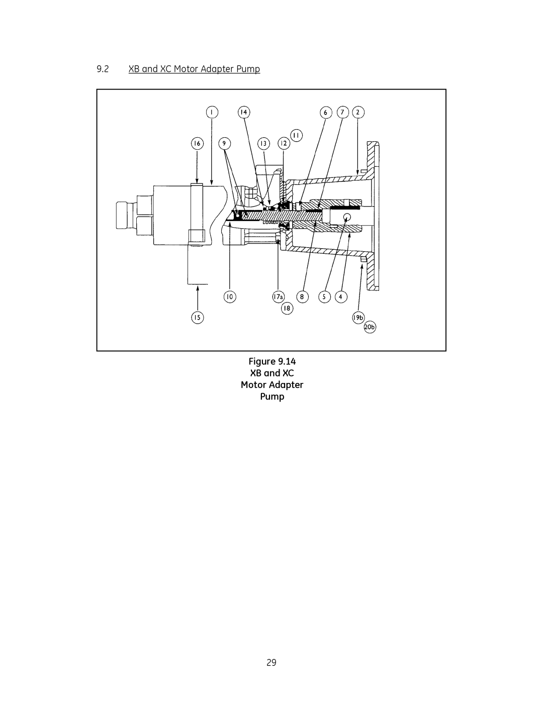 GE SS500, SS1000, SS1800 manual XB and XC Motor Adapter Pump 