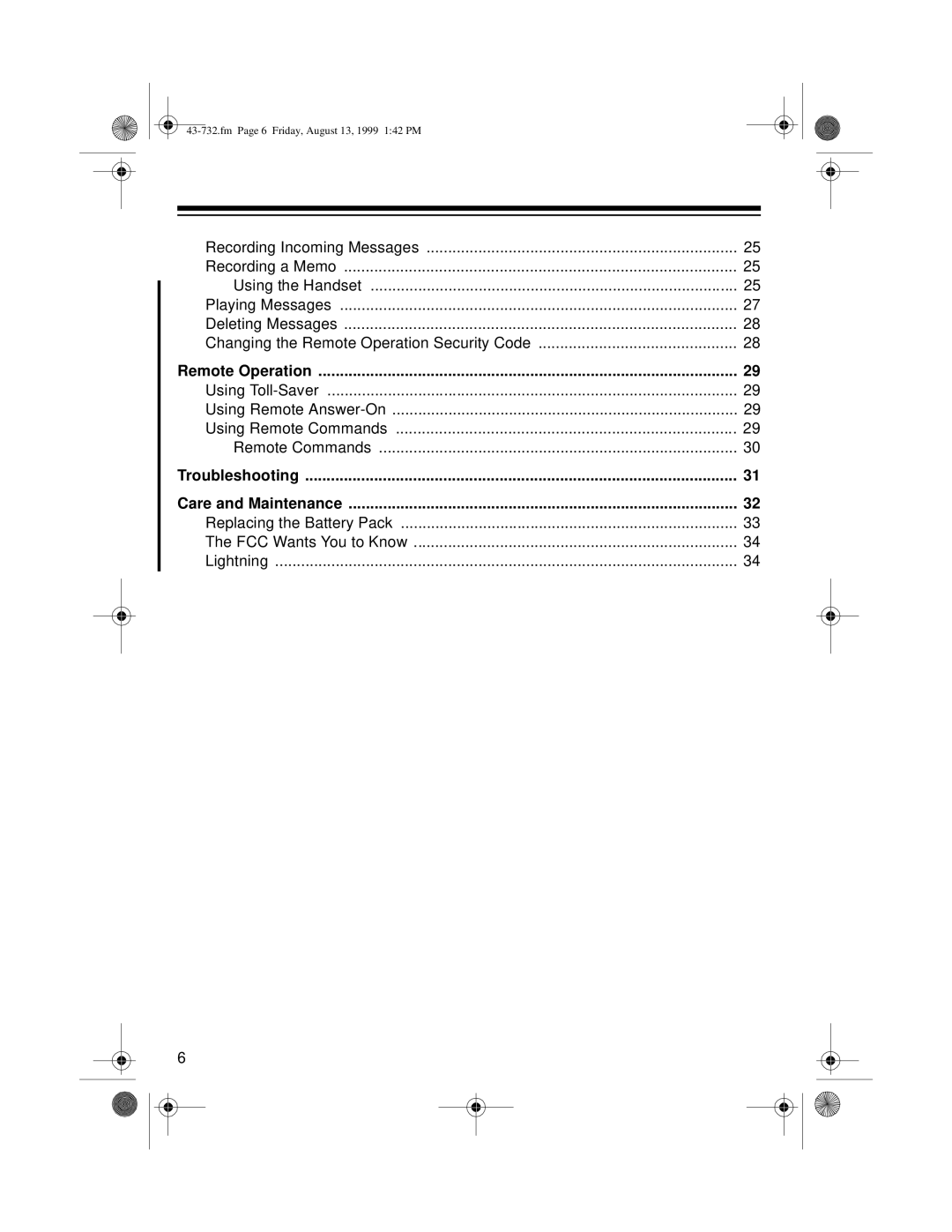 GE TAD-732 owner manual Replacing the Battery Pack FCC Wants You to Know 