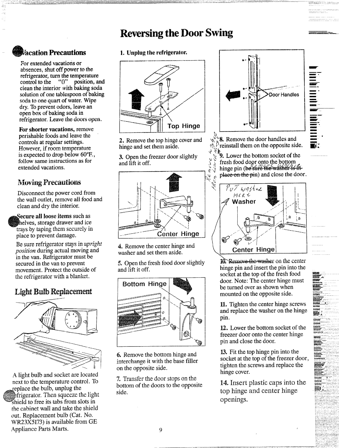 GE TB9S, TB11S manual ~ ~r Ess To n e e t Mt o i e o $e L I o, V t p, I o r B e T te N f, T f Oms T t Opt d Rt l, Oe l r 