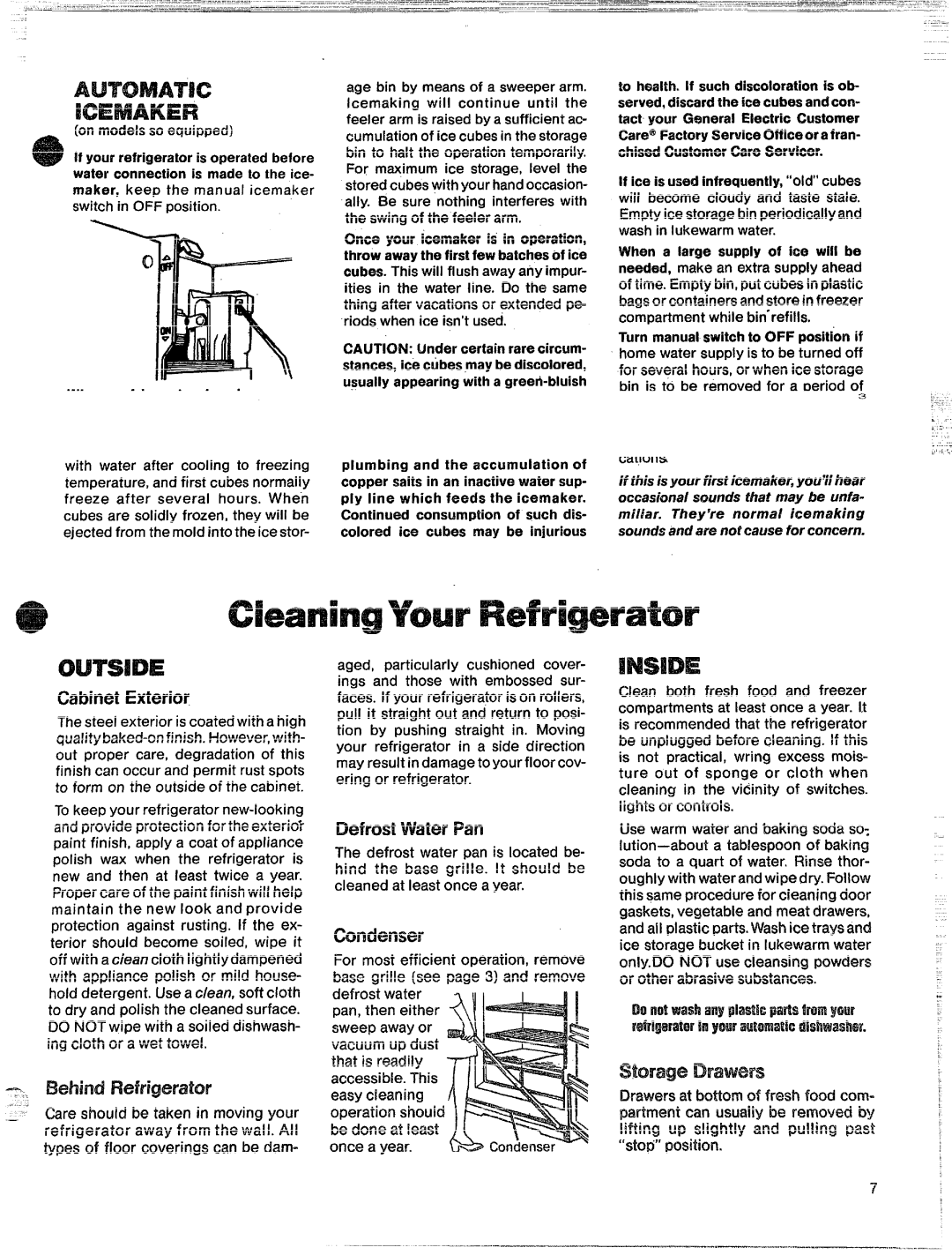 GE TBFM18, TBF18, TBF16 manual IEefrostWater Pan 