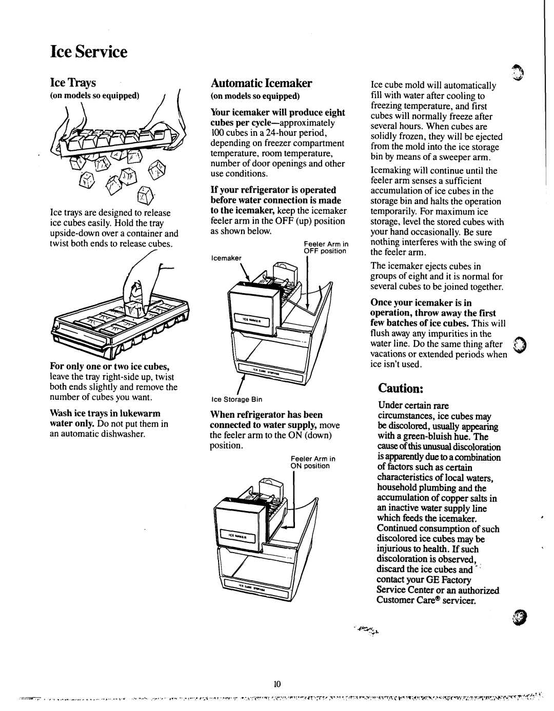 GE TBX20, TBX18 manual Ice Trays, Automatic Icemaker 