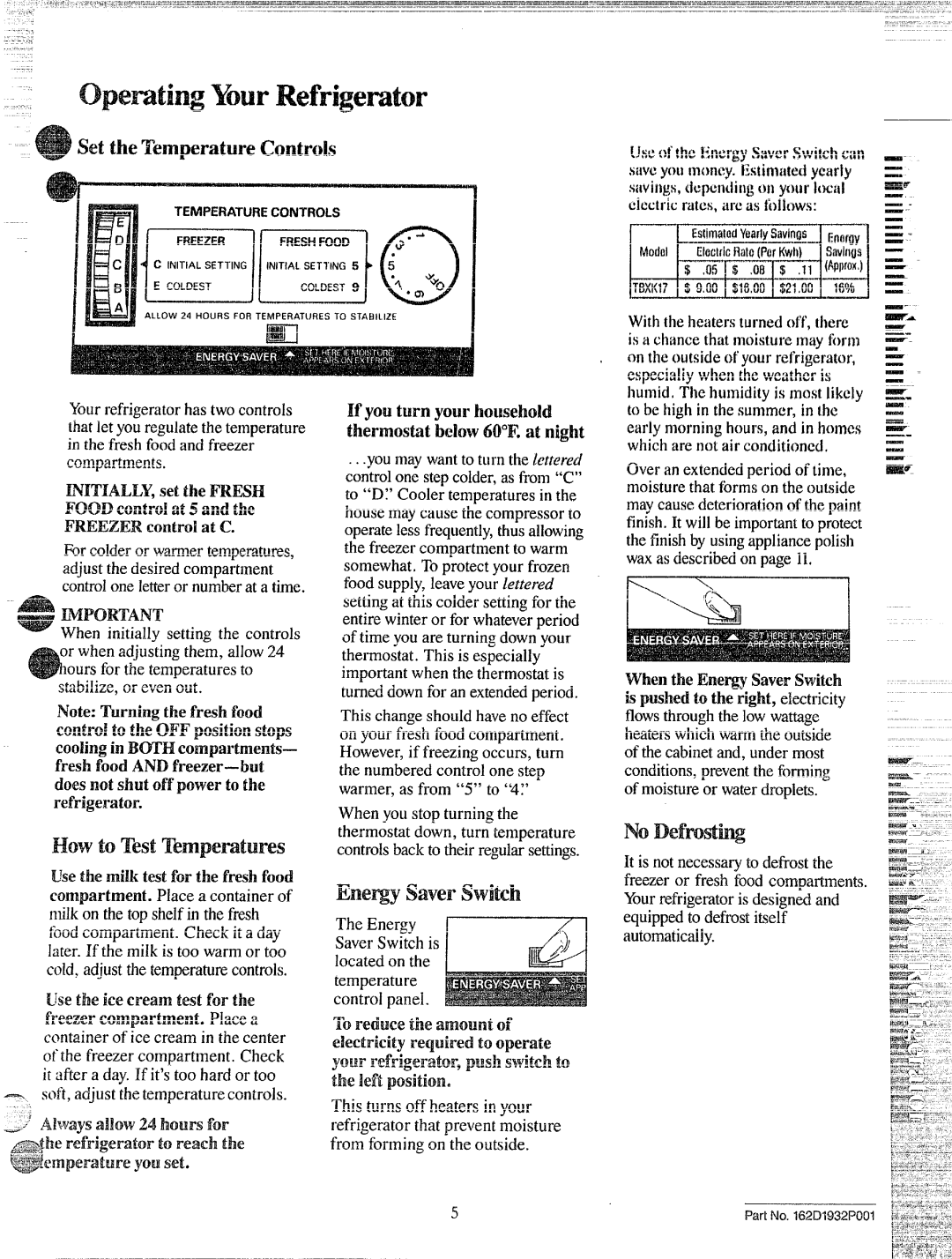 GE TBXK17 manual ~Portant, How to Test Temperatures Usethemilktestfor the fresh food 