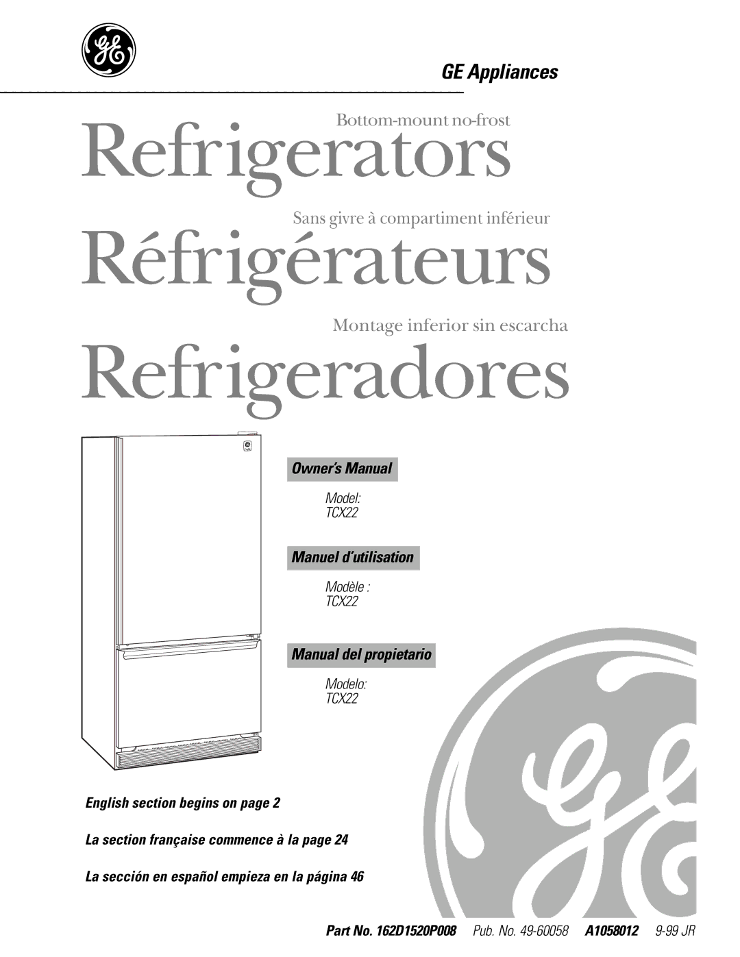 GE TCX22 owner manual Manuel d’utilisation, Manual del propietario 