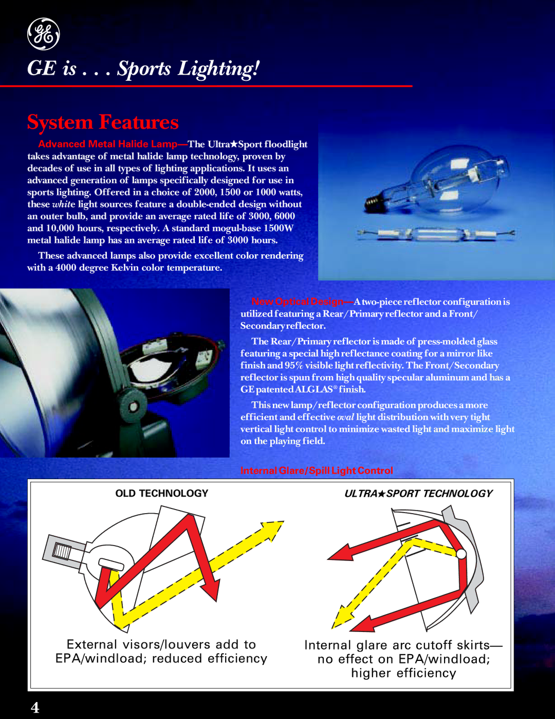 GE UltraSport manual System Features 