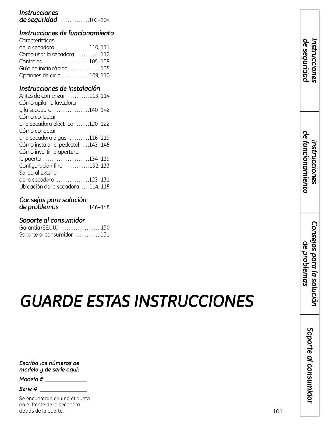 GE UPVH880 installation instructions Modelo # Serie # 