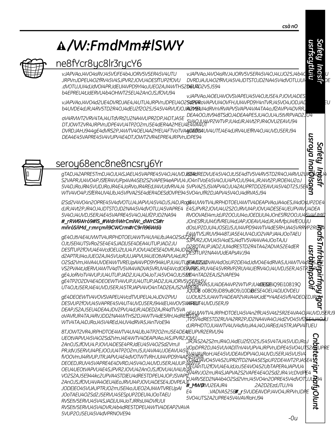 GE UPVH880 installation instructions SU Área DE Lavadero, De funcionamiento 