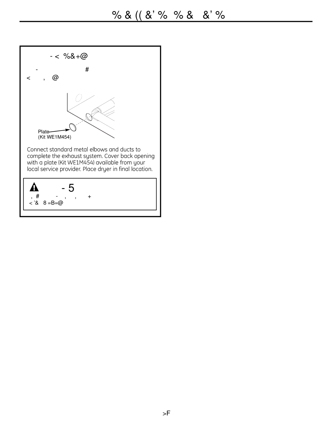 GE UPVH880 installation instructions Adding Cover Plate to Rear of Cabinet Side Exhaust, Back Opening Without the Plate 