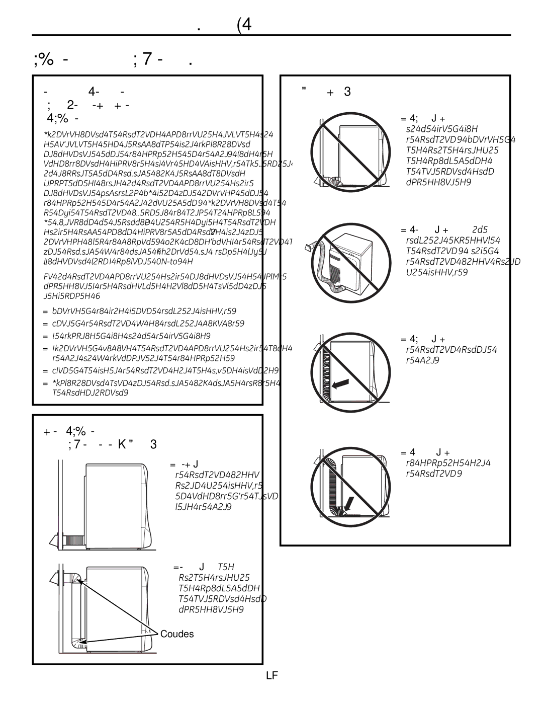 GE UPVH880 Instructions d’installation Évacuation DE LA Sécheuse suite, NE Faites PAS, Coupez, ’Écrasez Pas 