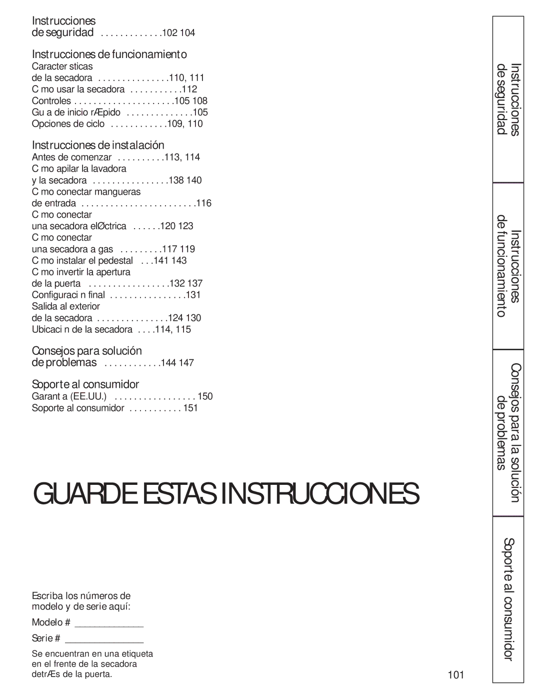 GE UPVH890 installation instructions Modelo # Serie # 