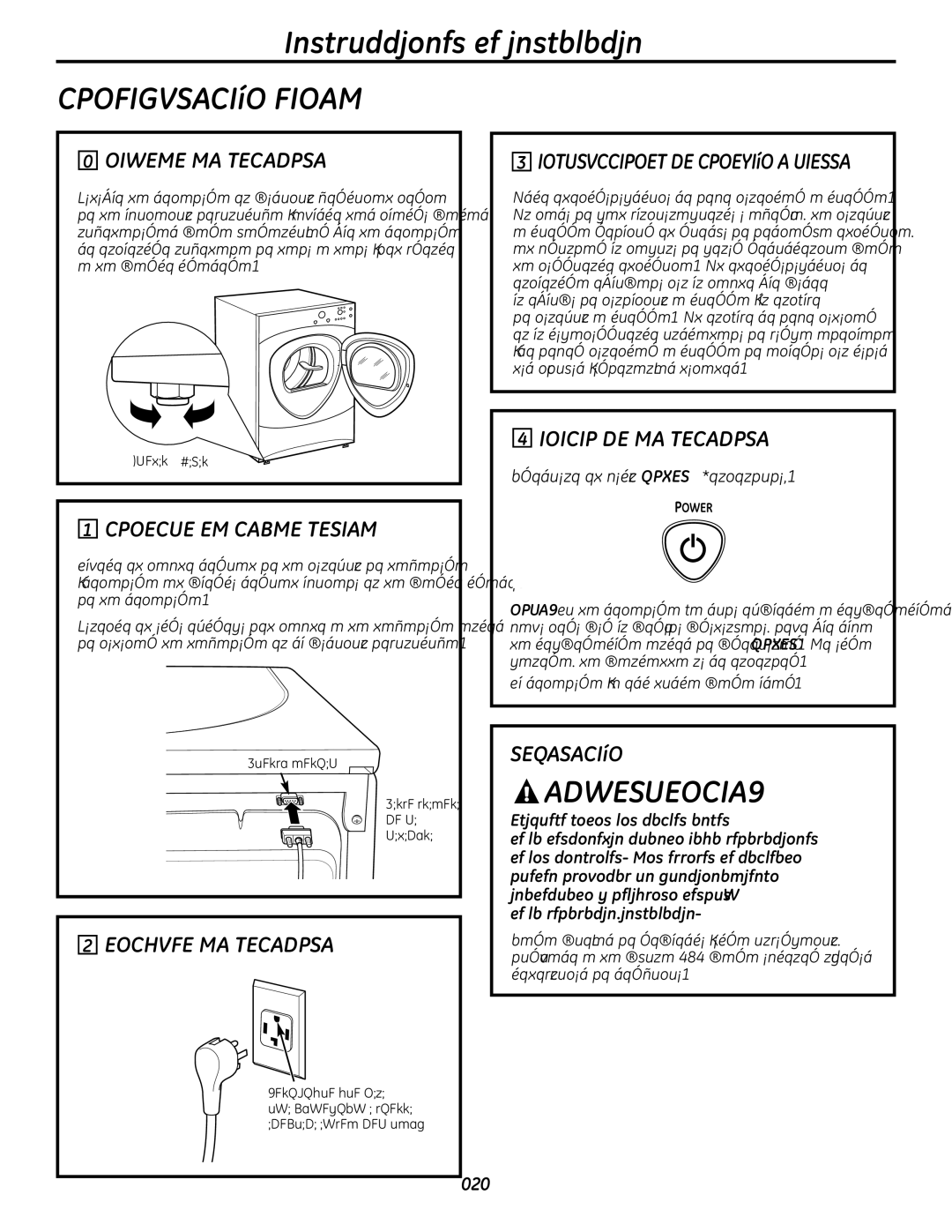 GE UPVH890 installation instructions Configuración Final 