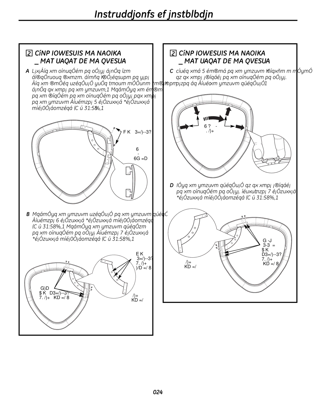 GE UPVH890 installation instructions Cómo Invertir LA Manija Y LAS Tapas DE LA Puerta 