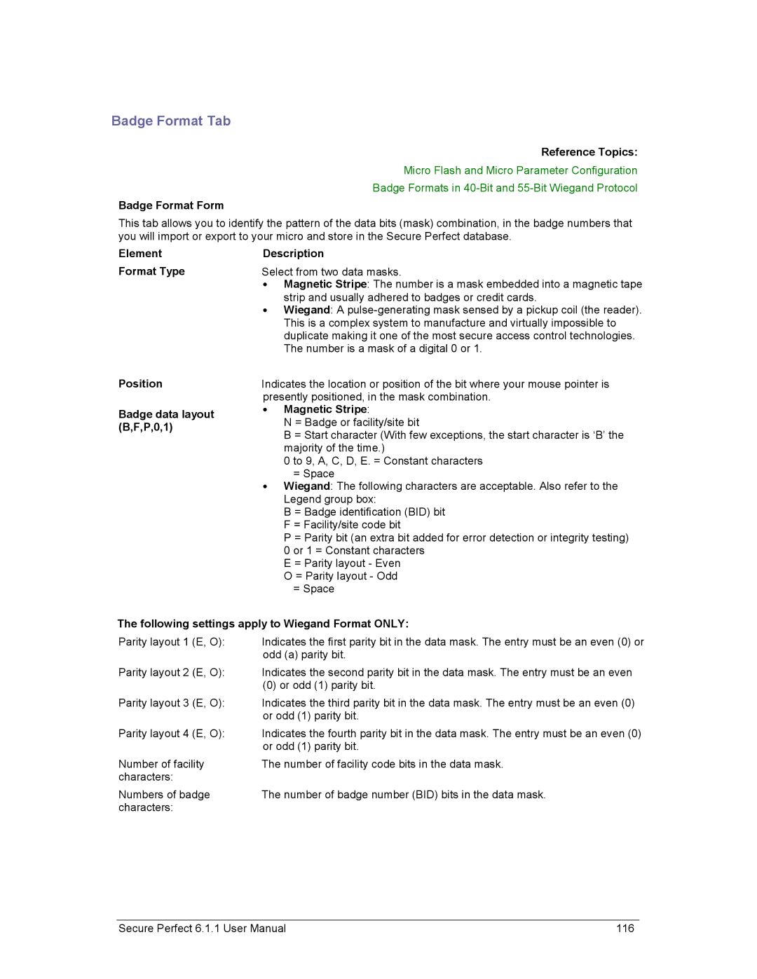 GE v6 user manual Badge Format Tab 