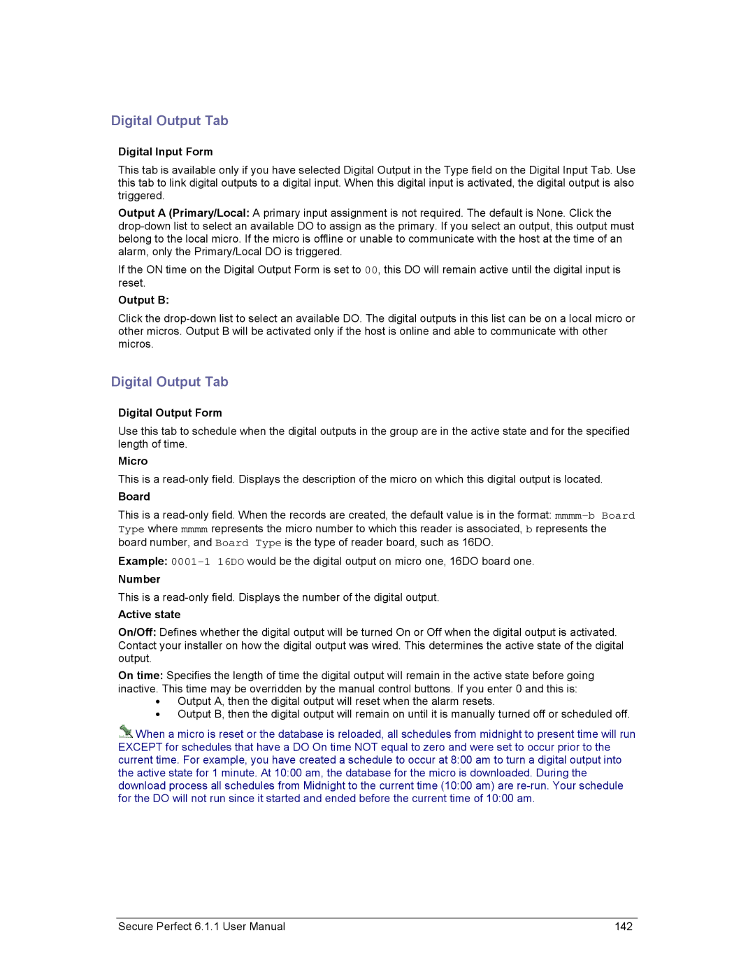 GE v6 user manual Digital Output Tab, Output B, Digital Output Form 