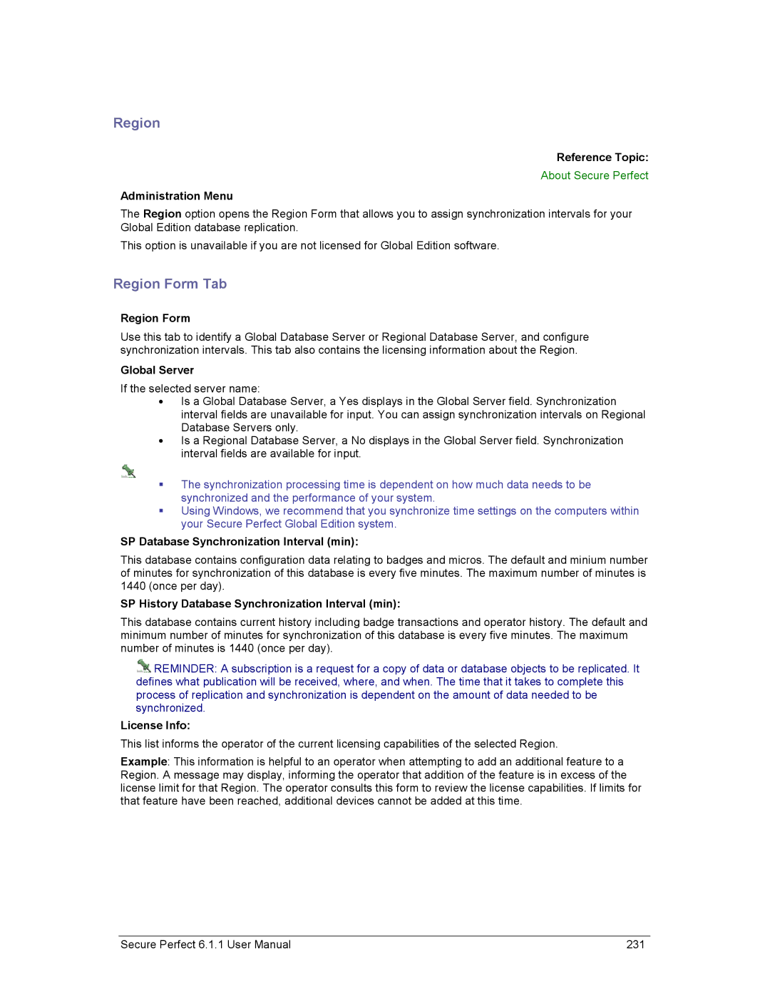 GE v6 user manual Region Form Tab 