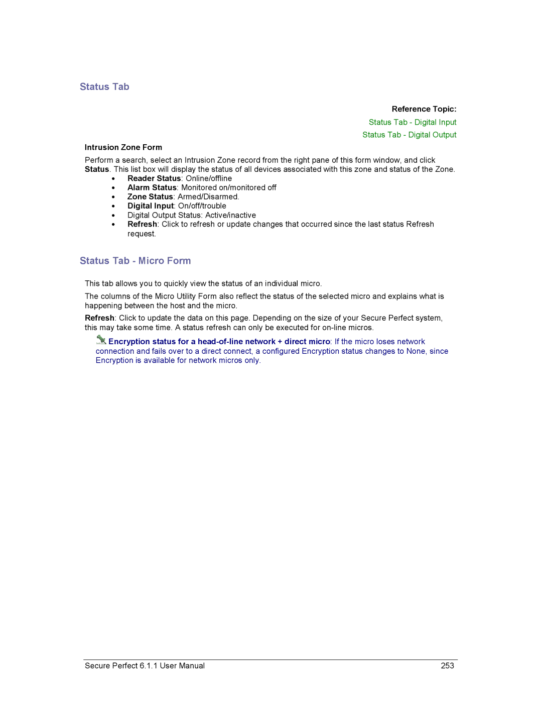 GE v6 user manual Status Tab Micro Form, Status Tab Digital Input Status Tab Digital Output 