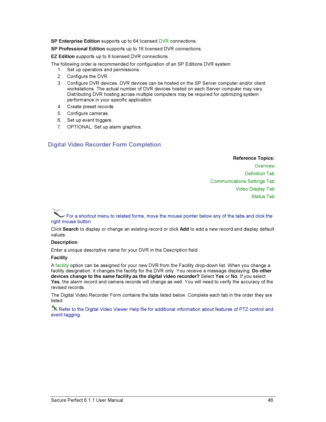 GE v6 user manual Digital Video Recorder Form Completion 