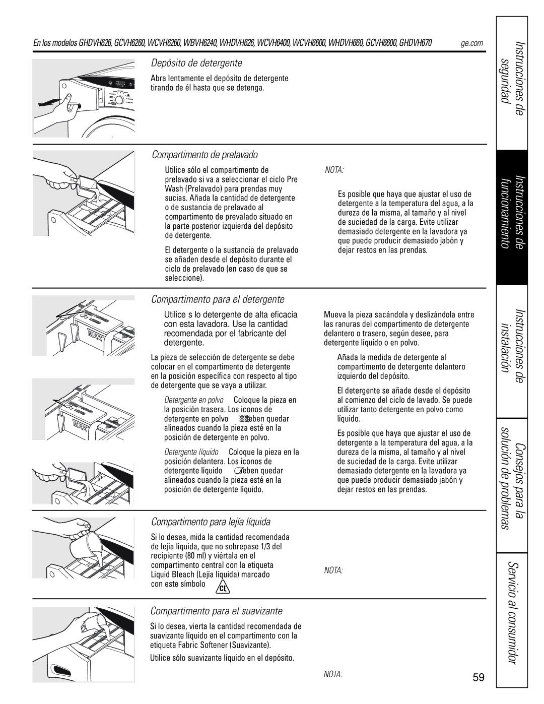 GE WBVH5200 operating instructions Servicio, Consejos para solución de problemas 