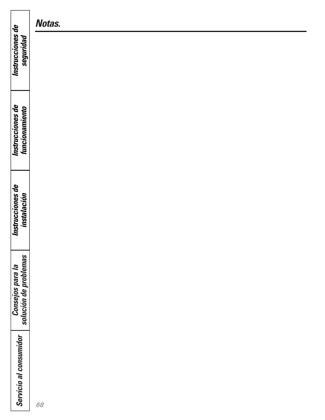 GE GBVH6260, WBVH6240, GCVH6260 installation instructions Notas 