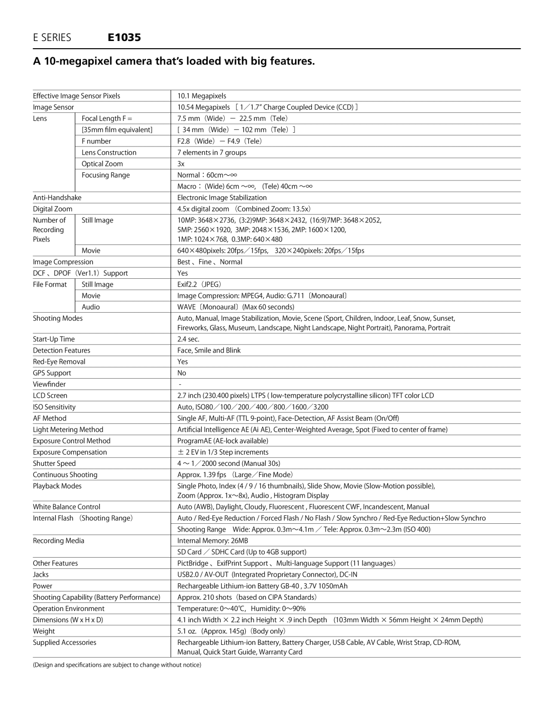 GE E1050, X3, G3 manual E1035, Megapixel camera that’s loaded with big features 