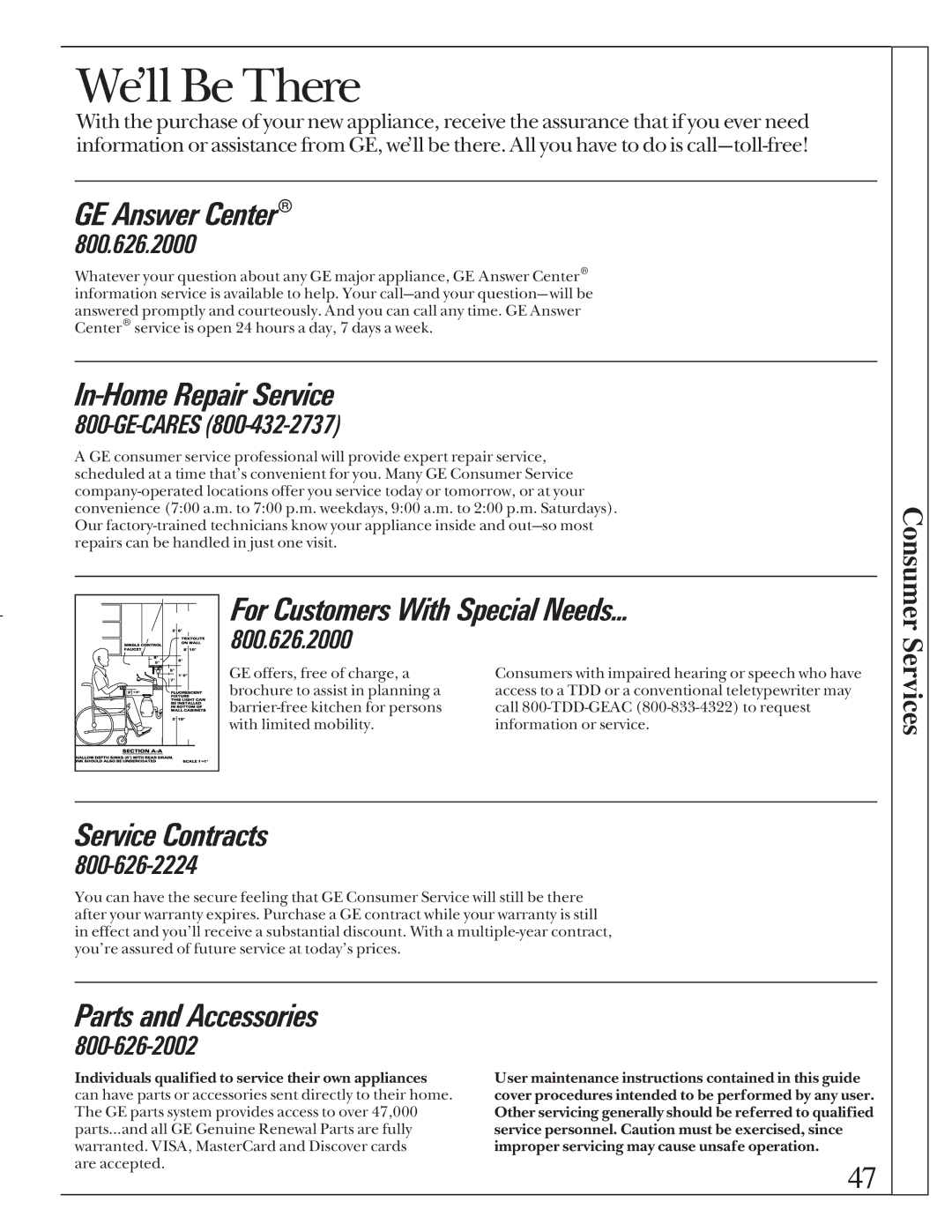 GE XL44TM installation instructions We’ll Be There 