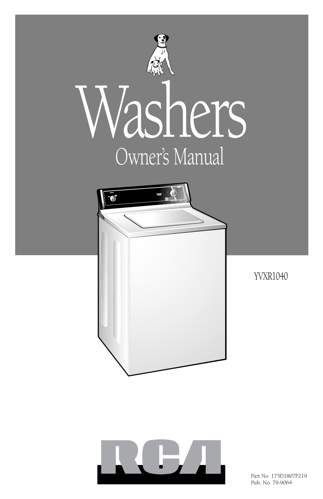 GE YVXR1040 owner manual Washers 