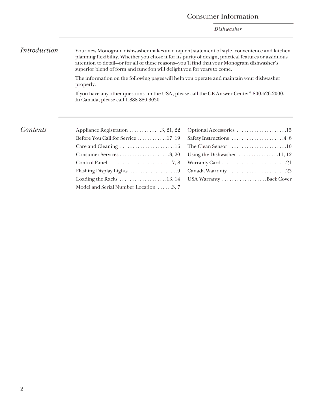 GE ZBD4200, 165D4700P192 manual Introduction, Contents 