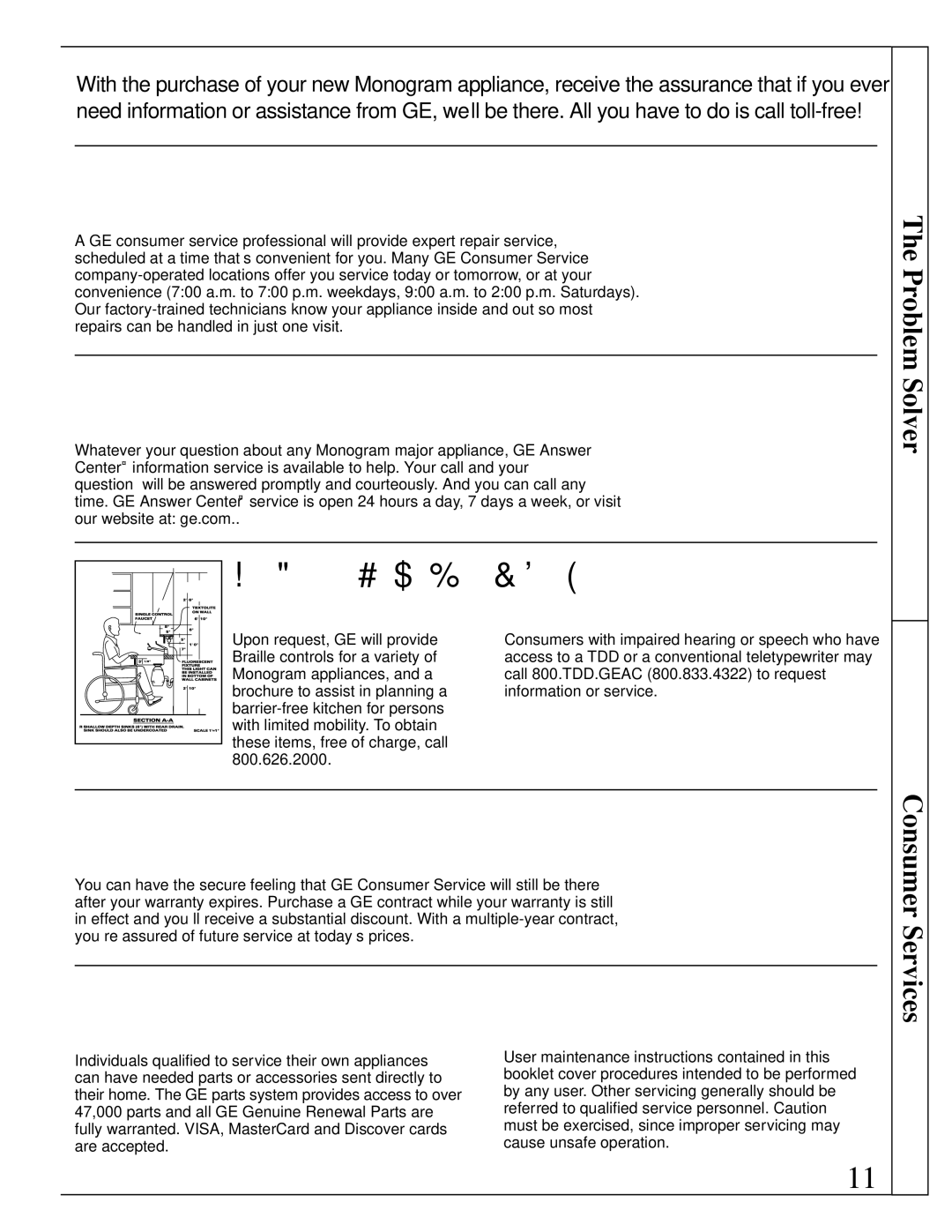 GE ZCG3500, ZCG3300, ZCG3100 owner manual Monogram Preferred Service, Problem Solver 