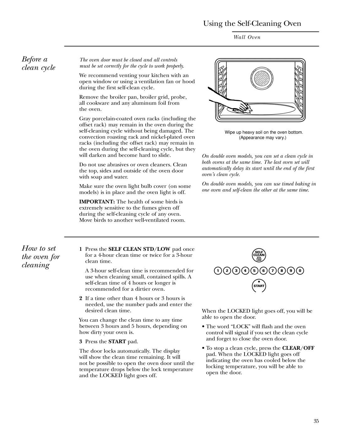 GE ZEK938 27, ZEK958 27, ZET938 30, ZET958 30 owner manual Before a clean cycle, How to set the oven for cleaning 