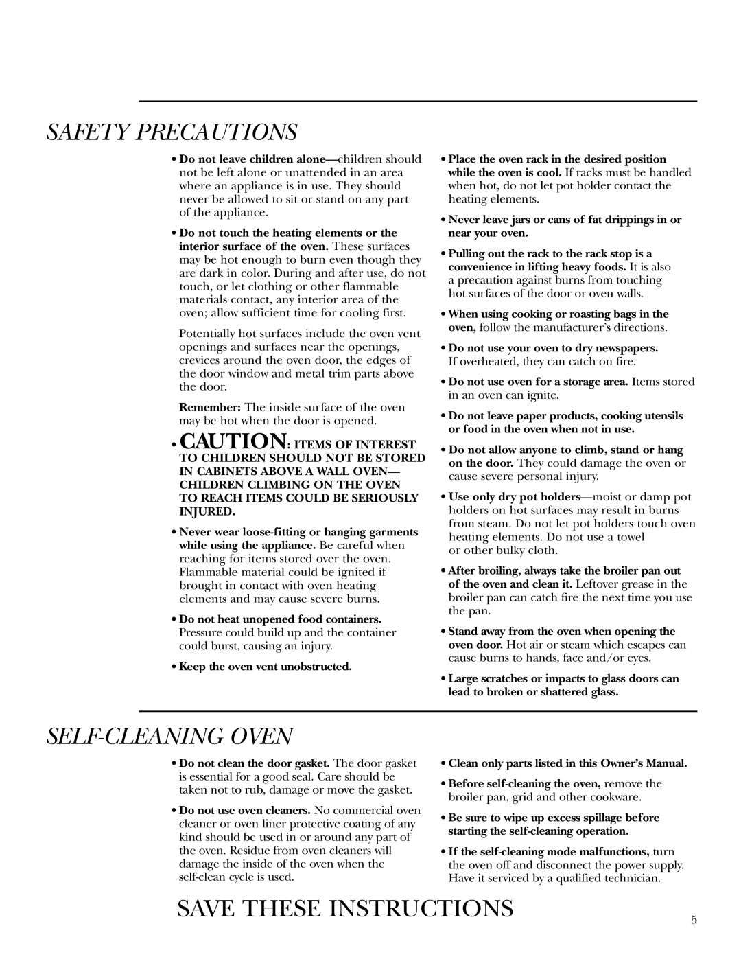 GE ZET938 30, ZEK958 27, ZET958 30, ZEK938 27 owner manual SELF-CLEANING Oven 