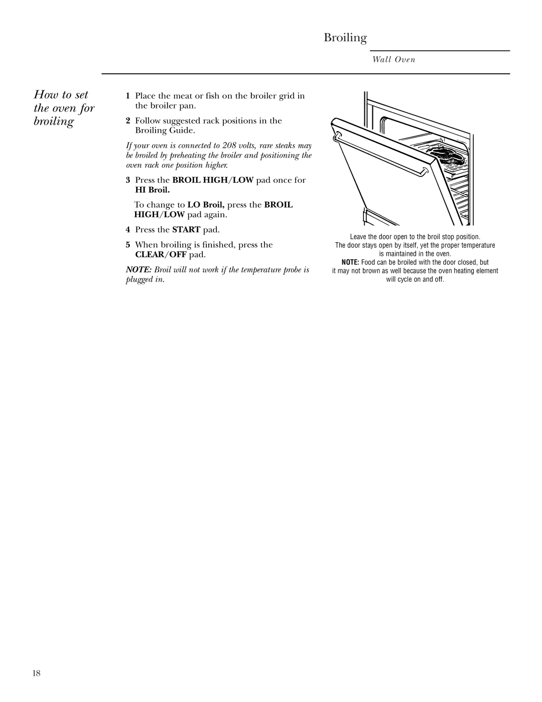 GE ZEK958, ZEK938 owner manual How to set the oven for broiling, HI Broil 