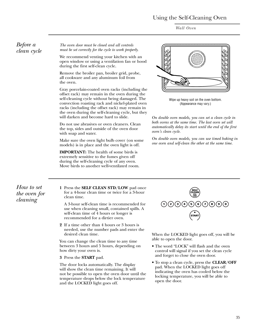 GE ZEK938, ZEK958 owner manual Before a clean cycle, How to set the oven for cleaning 