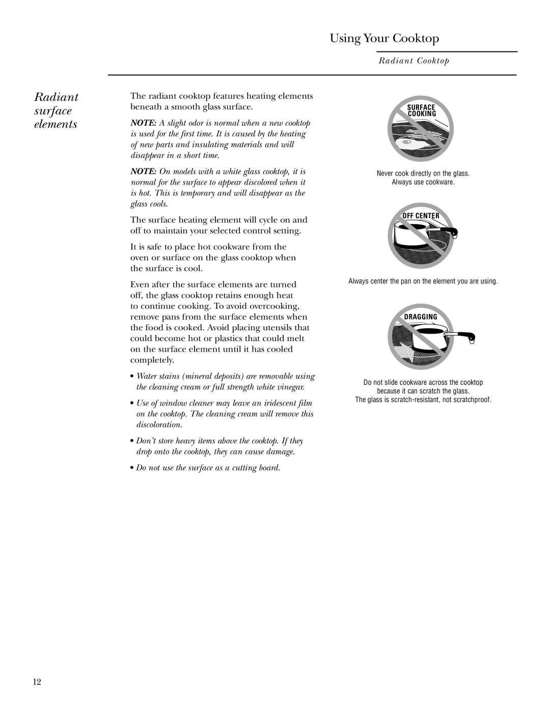 GE ZEU36K owner manual Radiant surface, Elements 