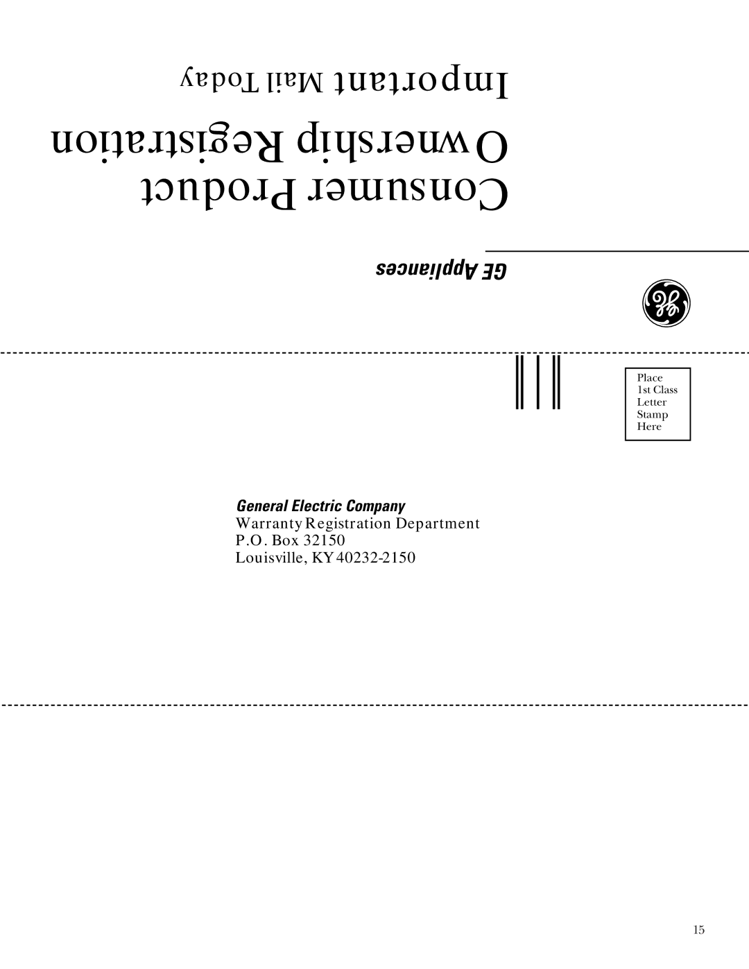 GE 183D5580P079, ZGU3650WBWG, ZGU3650BBBG manual Registration Ownership Product Consumer 