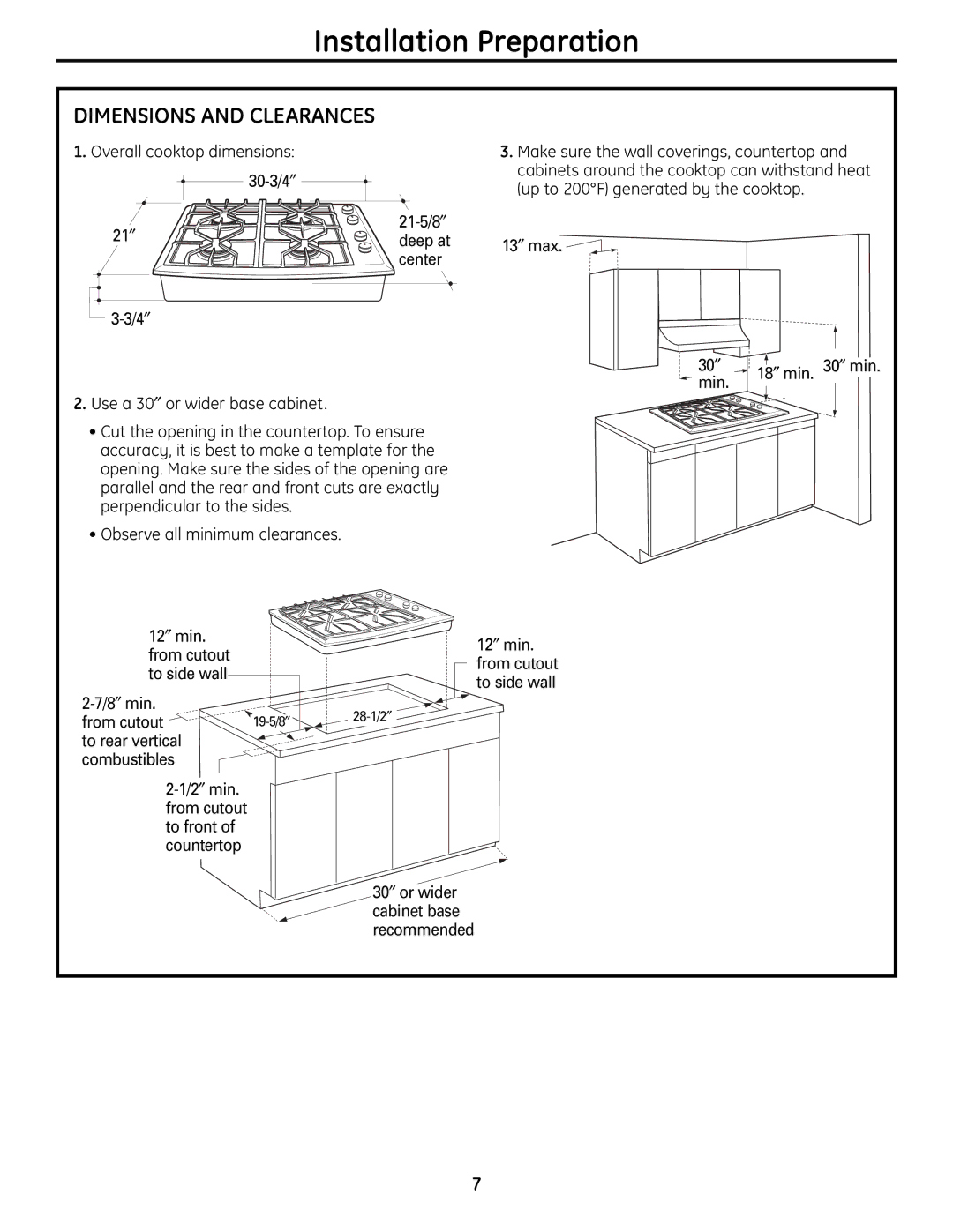 GE ZGU384NSMSS, ZGU384LSMSS installation instructions Dimensions and Clearances 