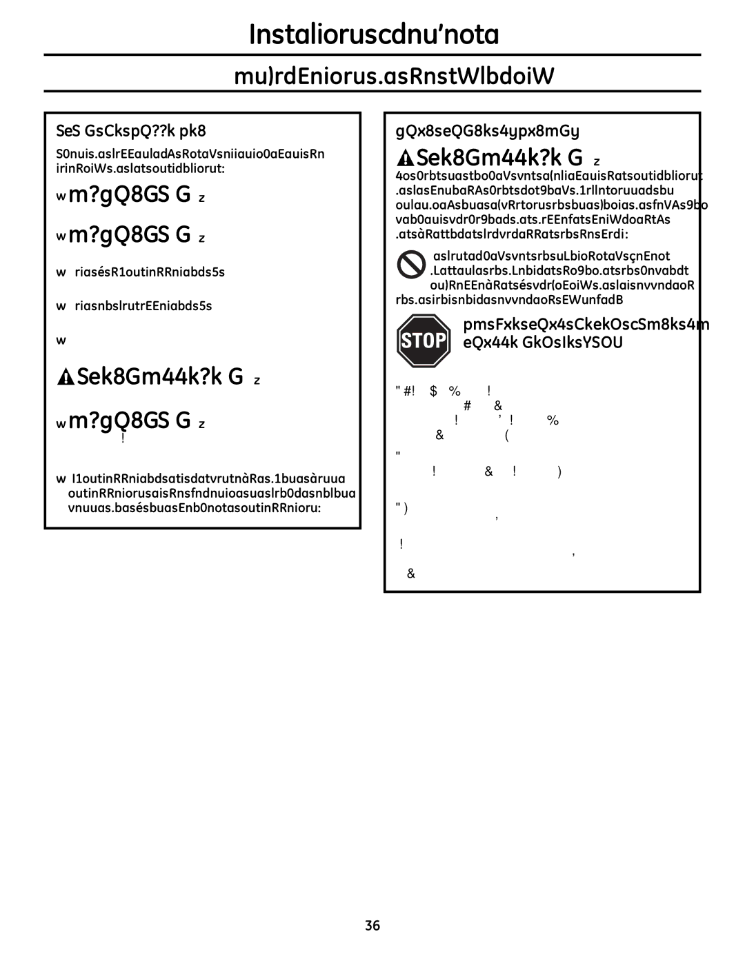 GE ZGU385L, ZGU385N Information de la sécurité, Avant DE Commencer, Pour Votre Sécurité, Ou de tout autre appareil ménager 