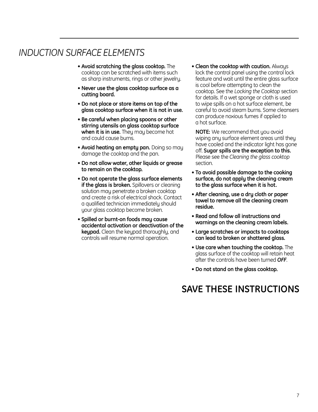 GE ZHU30, ZHU36 manual Induction Surface Elements 