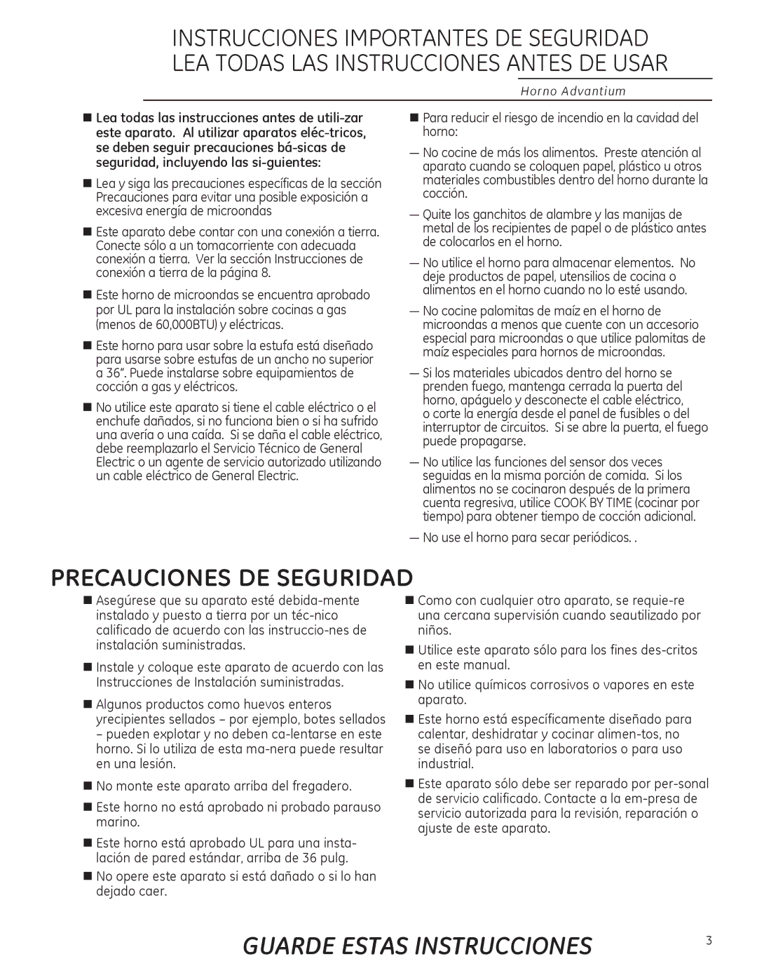 GE ZSA2201 owner manual Precauciones DE Seguridad, No use el horno para secar periódicos 