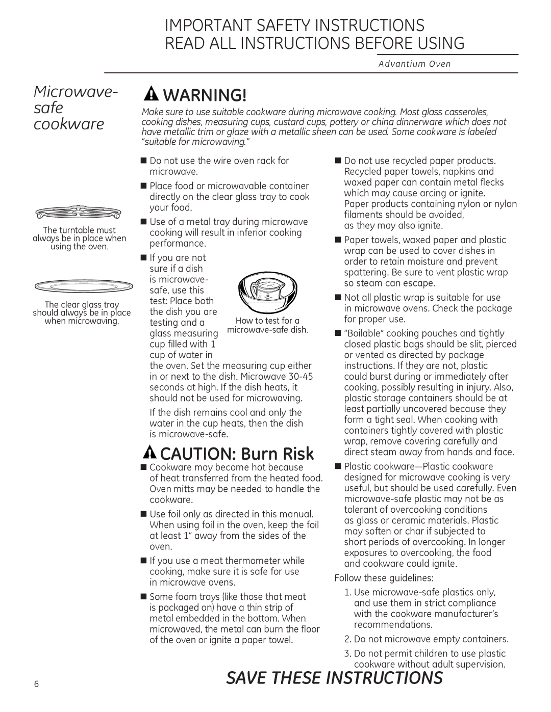 GE ZSA2201 owner manual Follow these guidelines, Do not microwave empty containers 