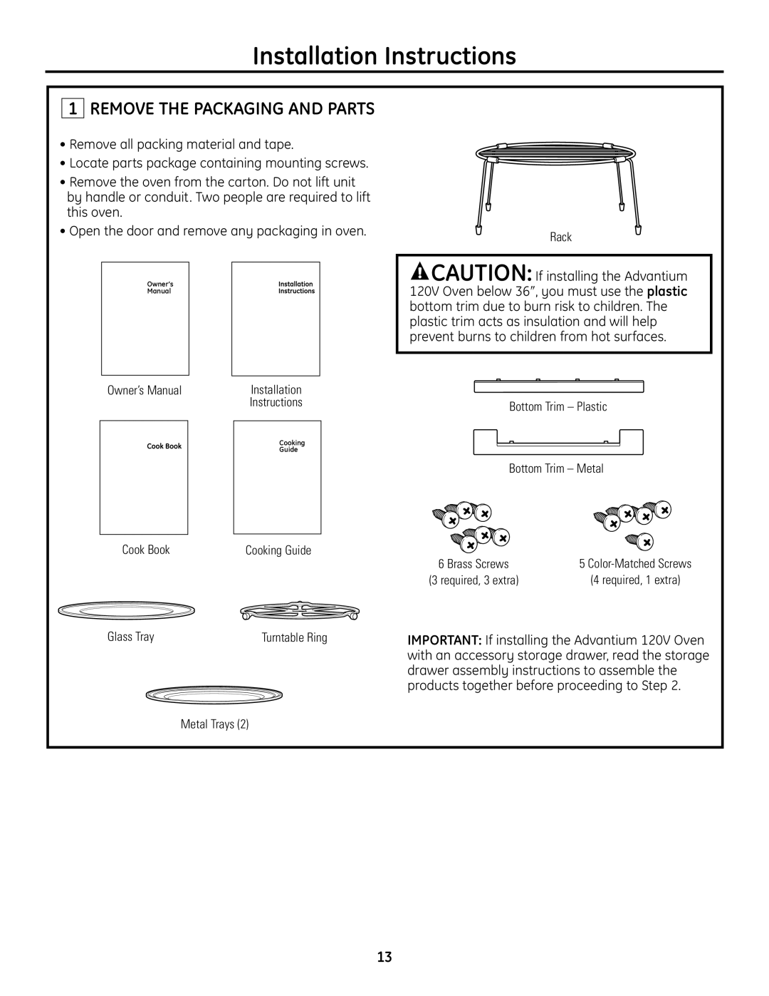 GE PSB1200WW, ZSC1201SS, ZSC1202SS, PSB1201SS, PSB1200BB installation instructions Installation Instructions 