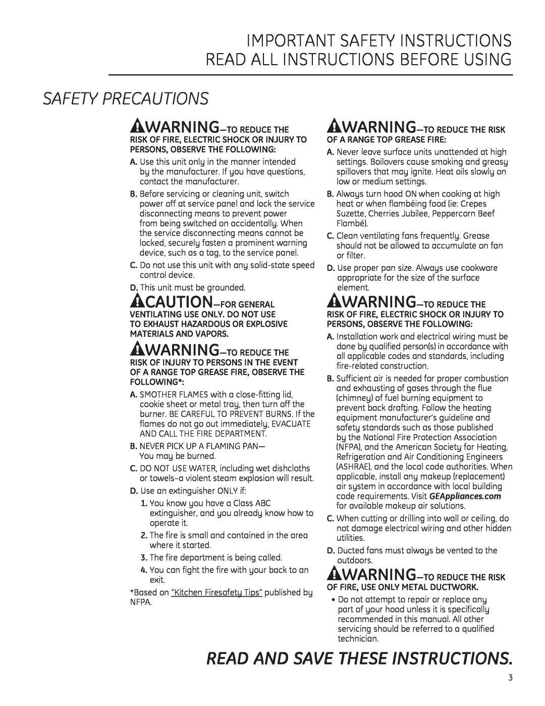 GE ZV36, ZV30, ZV48 owner manual Safety Precautions, $87,21³25*15$/ 917,/$7,1*8621/ 212786, WARNING³7258&7+ 