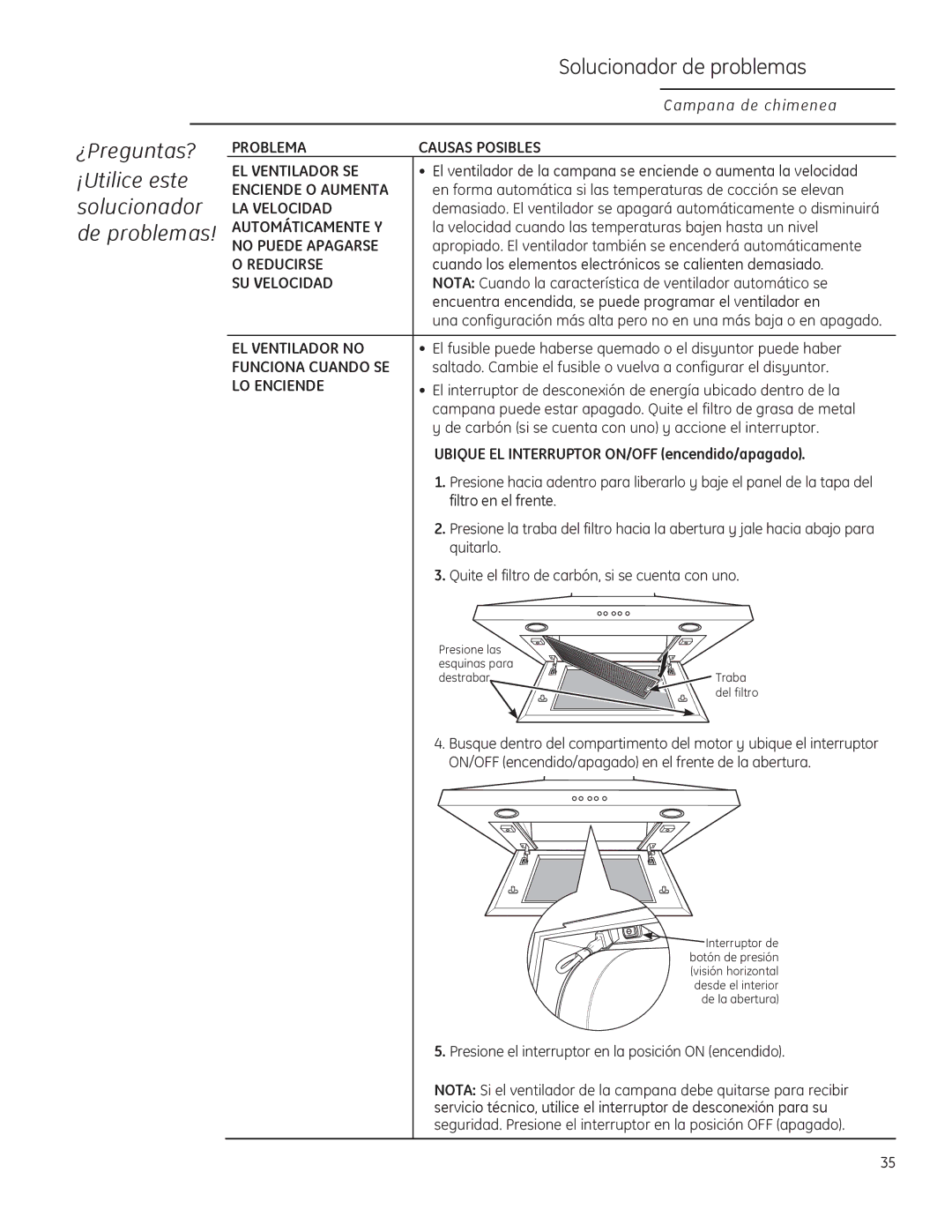 GE ZV830 owner manual ¿Preguntas?, ¡Utilice este, Solucionador, De problemas 