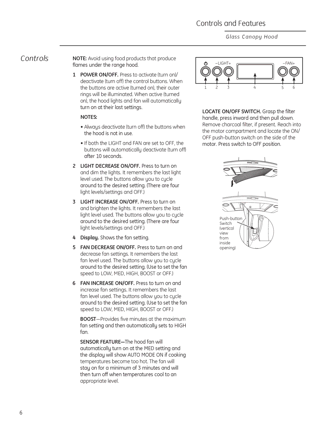 GE ZV925, ZV900 owner manual Controls,  /,*+7&5$6212 Press to turn on,  /,*+7,1&5$6212Press to turn on 