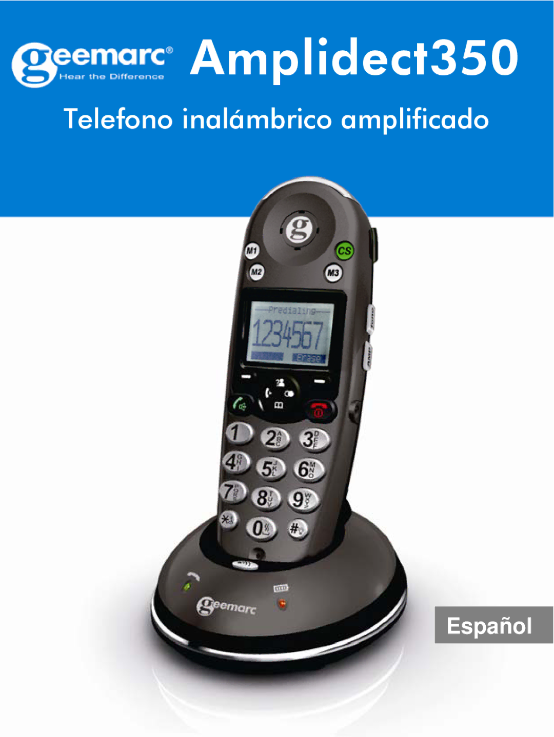 Geemarc 350 manual Telefono inalámbrico amplificado 