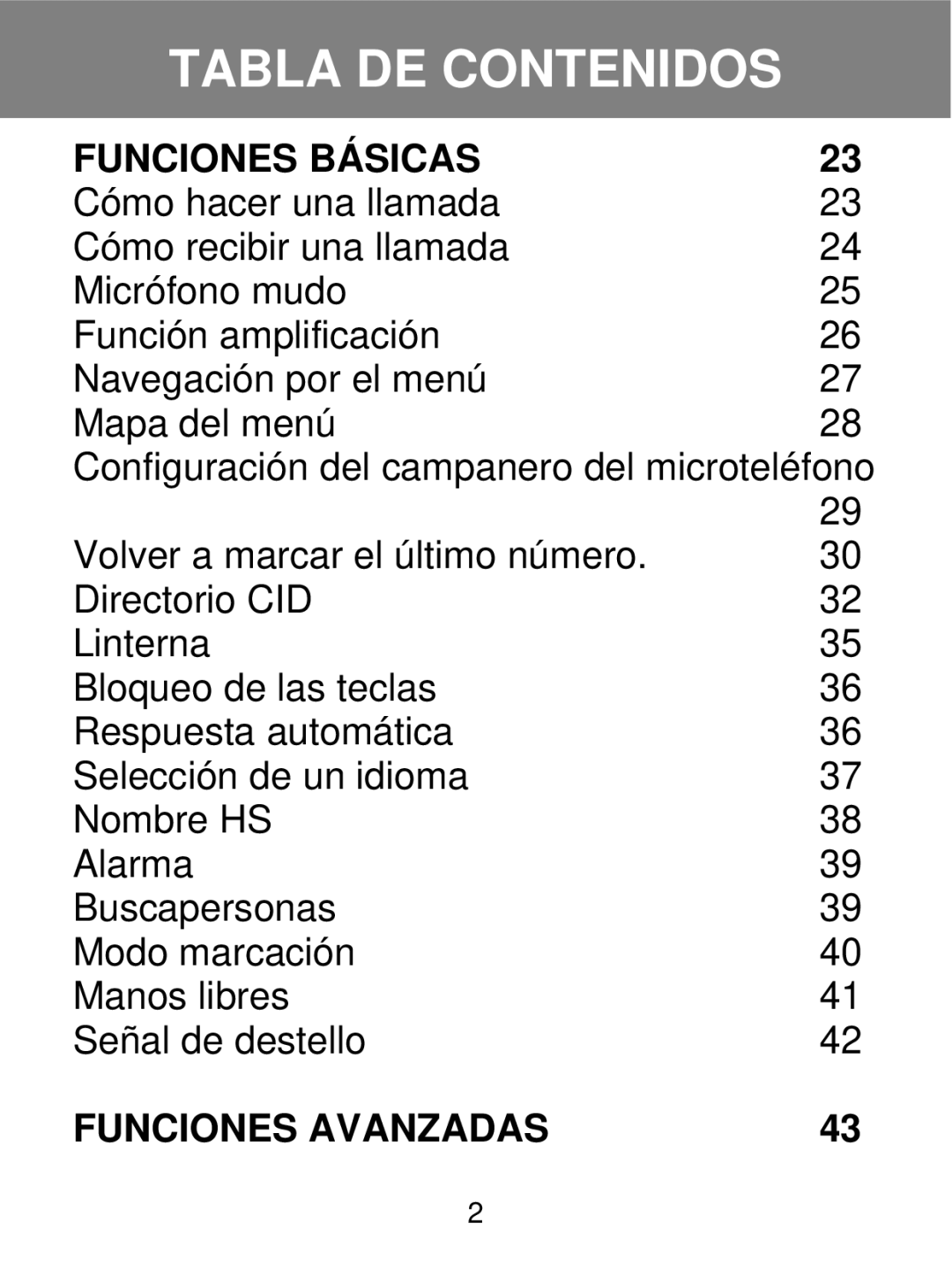 Geemarc 350 manual Funciones Avanzadas 