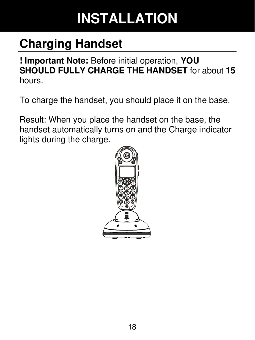 Geemarc 350 manual Charging Handset 